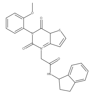N-(2,3-dihydro-1H-inden-1-yl)-2-[3-(2-methoxyphenyl)-2,4-dioxo-1H,2H,3H,4H-thieno[3,2-d]pyrimidin-1-yl]acetamide结构式