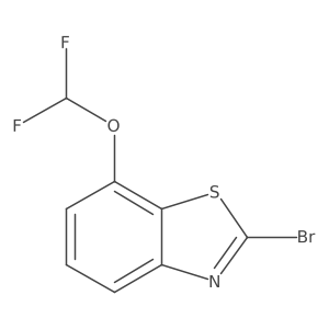 2-Bromo-7-(difluoromethoxy)benzo[d]thiazole结构式