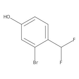 3-Bromo-4-(difluoromethyl)phenol结构式