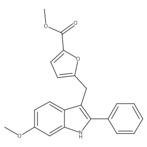 Methyl 5-[(6-methoxy-2-phenyl-1H-indol-3-yl)methyl]-2-furancarboxylate Structure