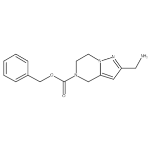benzyl 2-(aminomethyl)-6,7-dihydropyrazolo[1,5-a]pyrazine-5(4H)-carboxylate结构式