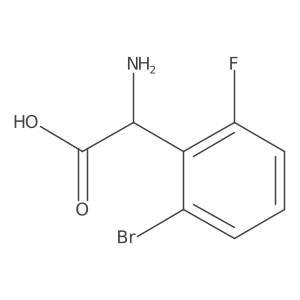 2-Amino-2-(2-bromo-6-fluorophenyl)acetic acid Structure