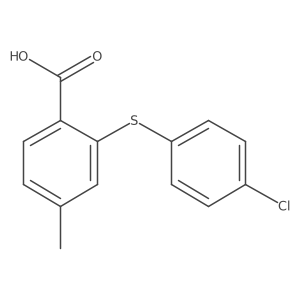 2-[(4-Chlorophenyl)sulfanyl]-4-methylbenzoic acid Structure