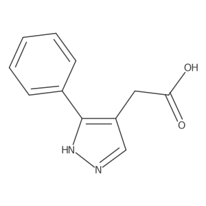 3-(Phenyl)-1H-pyrazole-4-acetic acid结构式