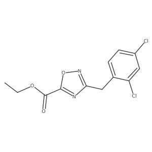 Ethyl 3-(2,4-dichlorobenzyl)-1,2,4-oxadiazole-5-carboxylate Structure
