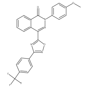 2-(4-methoxyphenyl)-4-{3-[4-(trifluoromethyl)phenyl]-1,2,4-oxadiazol-5-yl}phthalazin-1(2H)-one结构式