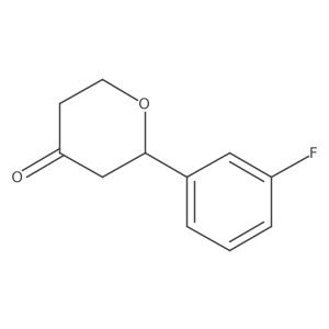 2-(3-Fluorophenyl)oxan-4-one Structure