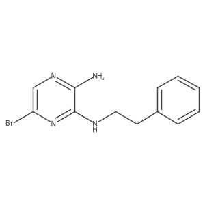 5-bromo-N3-phenethyl-pyrazine-2,3-diamine结构式