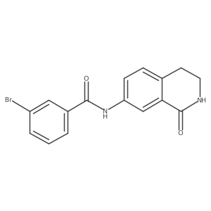 3-bromo-N-(1-oxo-1,2,3,4-tetrahydroisoquinolin-7-yl)benzamide结构式