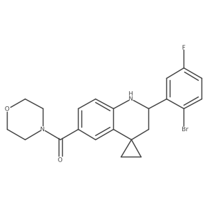 [2a(2)-(2-Bromo-5-fluorophenyl)-2a(2),3a(2)-dihydrospiro[cyclopropane-1,4a(2)(1a(2)H)-quinolin]-6a(2)-yl]-4-morpholinylmethanone Structure