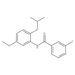 2-fluoro-N-[5-methoxy-2-(propan-2-yloxy)phenyl]pyridine-4-carboxamide Structure
