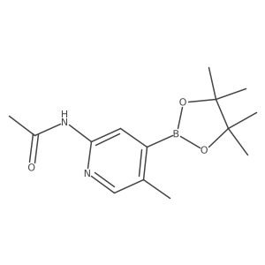 N-(5-Methyl-4-(4,4,5,5-tetramethyl-1,3,2-dioxaborolan-2-yl)pyridin-2-yl)acetamide结构式
