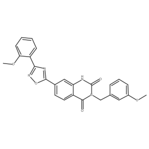 3-(3-methoxybenzyl)-7-(3-(2-methoxyphenyl)-1,2,4-oxadiazol-5-yl)quinazoline-2,4(1H,3H)-dione Structure