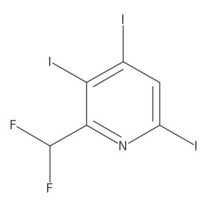 2-(Difluoromethyl)-3,4,6-triiodopyridine Structure