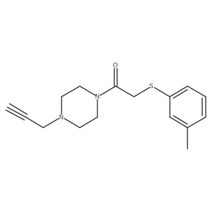 2-[(3-Methylphenyl)sulfanyl]-1-[4-(prop-2-yn-1-yl)piperazin-1-yl]ethan-1-one结构式