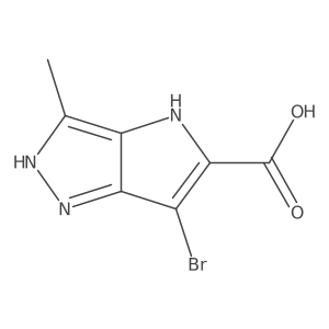 Pyrrolo[3,2-c]pyrazole-5-carboxylic acid, 6-bromo-1,4-dihydro-3-methyl-结构式