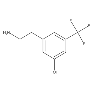 3-(2-Aminoethyl)-5-(trifluoromethyl)phenol Structure