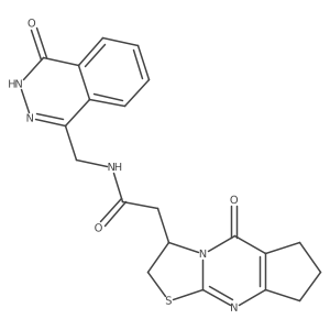 2-(5-oxo-2,3,5,6,7,8-hexahydrocyclopenta[d]thiazolo[3,2-a]pyrimidin-3-yl)-N-((4-oxo-3,4-dihydrophthalazin-1-yl)methyl)acetamide结构式