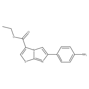 Ethyl 6-(4-aminophenyl)imidazo[2,1-B][1,3]thiazole-3-carboxylate Structure