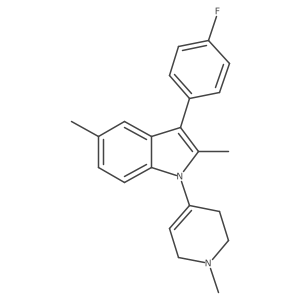 1h-Indole,3-(4-fluorophenyl)-2,5-dimethyl-1-(1,2,3,6-tetrahydro-1-methyl-4-pyridiny l)- Structure