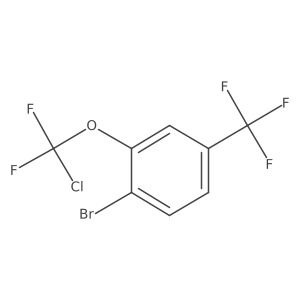 1-Bromo-2-[chloro(difluoro)methoxy]-4-(trifluoromethyl)benzene结构式