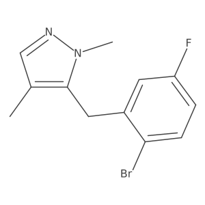 5-(2-Bromo-5-fluorobenzyl)-1,4-dimethyl-1h-pyrazole Structure