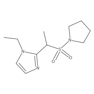 1-ethyl-2-(1-(pyrrolidin-1-ylsulfonyl)ethyl)-1H-imidazole结构式