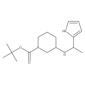 tert-Butyl 3-((1-(1H-pyrrol-2-yl)ethyl)amino)piperidine-1-carboxylate结构式
