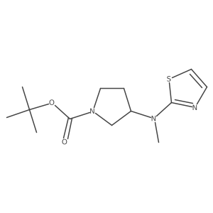 (S)-tert-butyl 3-(methyl(thiazol-2-yl)amino)pyrrolidine-1-carboxylate Structure