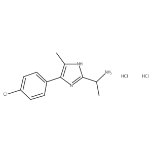 1-[4-(4-chlorophenyl)-5-methyl-1H-imidazol-2-yl]ethan-1-amine dihydrochloride Structure