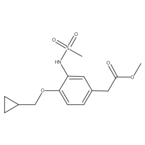 Methyl 2-(4-(cyclopropylmethoxy)-3-(methylsulfonamido)phenyl)acetate Structure