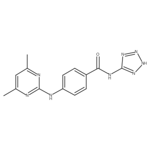 4-[(4,6-dimethylpyrimidin-2-yl)amino]-N-(2H-tetrazol-5-yl)benzamide Structure