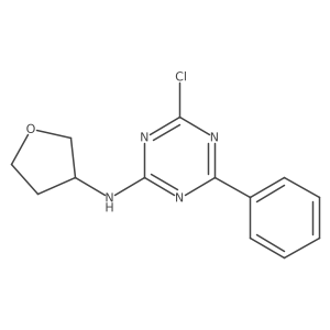 4-chloro-N-(oxolan-3-yl)-6-phenyl-1,3,5-triazin-2-amine结构式