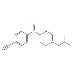 4-((1-Isobutylpiperidin-4-yl)sulfinyl)benzonitrile Structure