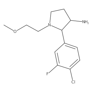 2-(4-Chloro-3-fluorophenyl)-1-(2-methoxyethyl)pyrrolidin-3-amine Structure