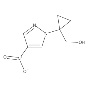 (1-(4-nitro-1H-pyrazol-1-yl)cyclopropyl)methanol结构式