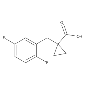 1-(2,5-Difluorobenzyl)cyclopropane-1-carboxylic acid结构式