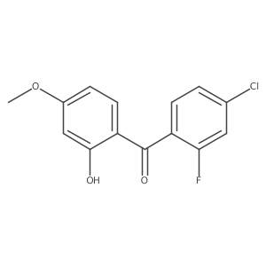 (4-Chloro-2-fluorophenyl)(2-hydroxy-4-methoxyphenyl)methanone Structure