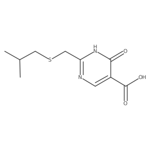2-((Isobutylthio)methyl)-6-oxo-1,6-dihydropyrimidine-5-carboxylic acid Structure