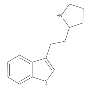 3-[2-(pyrrolidin-2-yl)ethyl]-1H-indole结构式