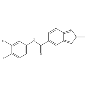 N-(3-chloro-4-fluorophenyl)-2-methylindazole-5-carboxamide Structure