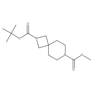 2,7-Diaza-spiro[3.5]nonane-2,7-dicarboxylic acid 2-tert-butyl ester 7-methyl ester结构式