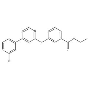 N-[3-ethoxycarbonyl-phenyl]-4-(2-chloro4-pyridyl)-2-pyrimidineamine结构式