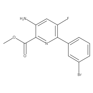 Methyl 3-amino-6-(3-bromophenyl)-5-fluoropyridine-2-carboxylate Structure