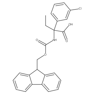 2-(3-Chlorophenyl)-2-(9H-fluoren-9-ylmethoxycarbonylamino)butanoic acid Structure