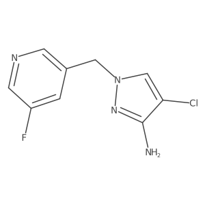 4-chloro-1-[(5-fluoropyridin-3-yl)methyl]-1H-pyrazol-3-amine Structure