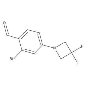 2-Bromo-4-(3,3-difluoroazetidin-1-yl)benzaldehyde结构式