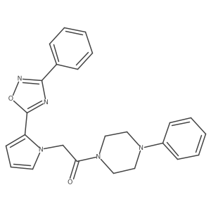 2-[2-(3-Phenyl-1,2,4-oxadiazol-5-YL)-1H-pyrrol-1-YL]-1-(4-phenylpiperazin-1-YL)ethan-1-one Structure
