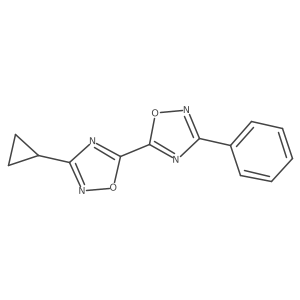 3-Cyclopropyl-3'-phenyl-5,5'-bi-1,2,4-oxadiazole Structure