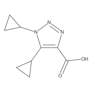 Dicyclopropyl-1H-1,2,3-triazole-4-carboxylic acid结构式